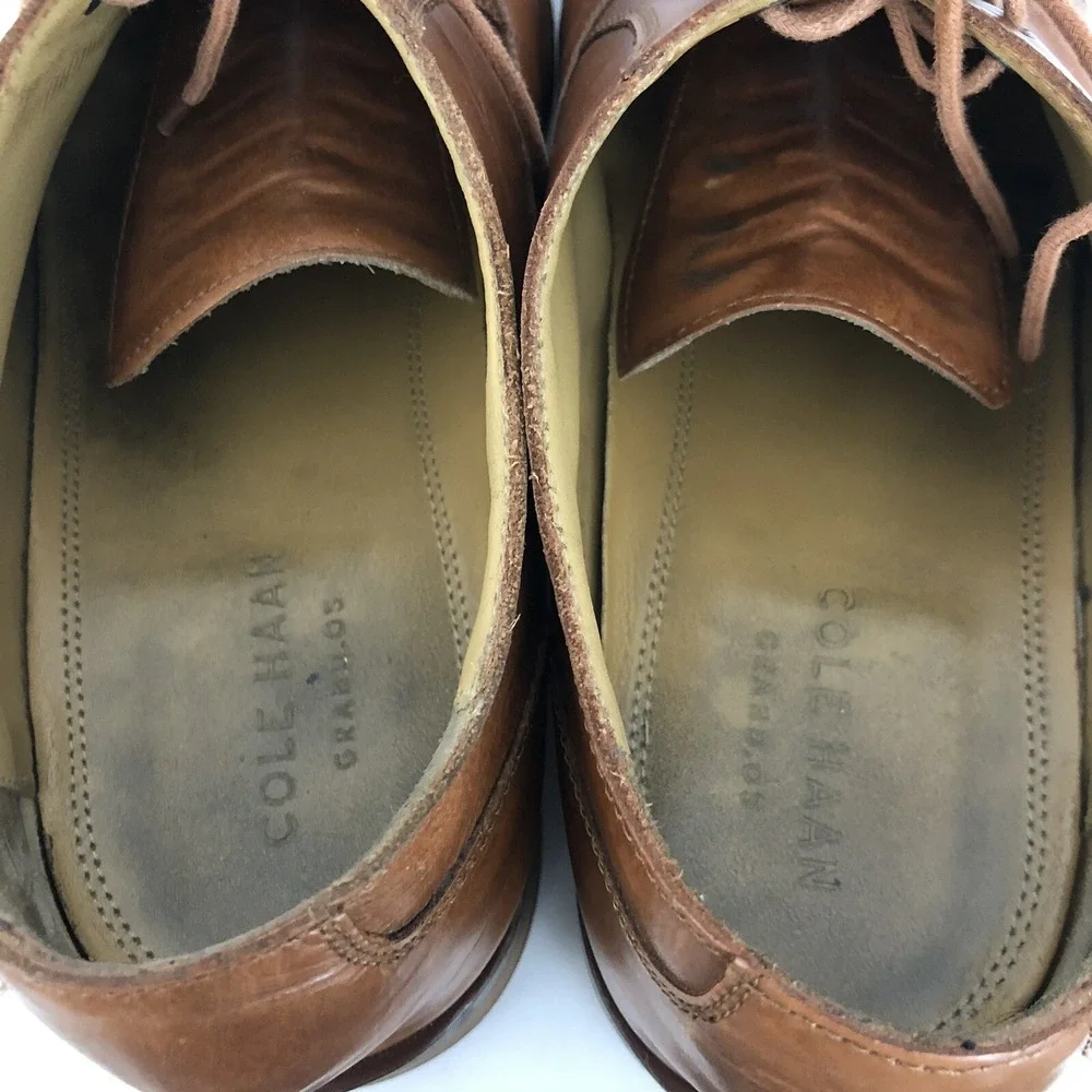 Cole Haan Grand OS  Mens Brown Leather Oxford Dress Shoes Size‎ 11.5 C12849